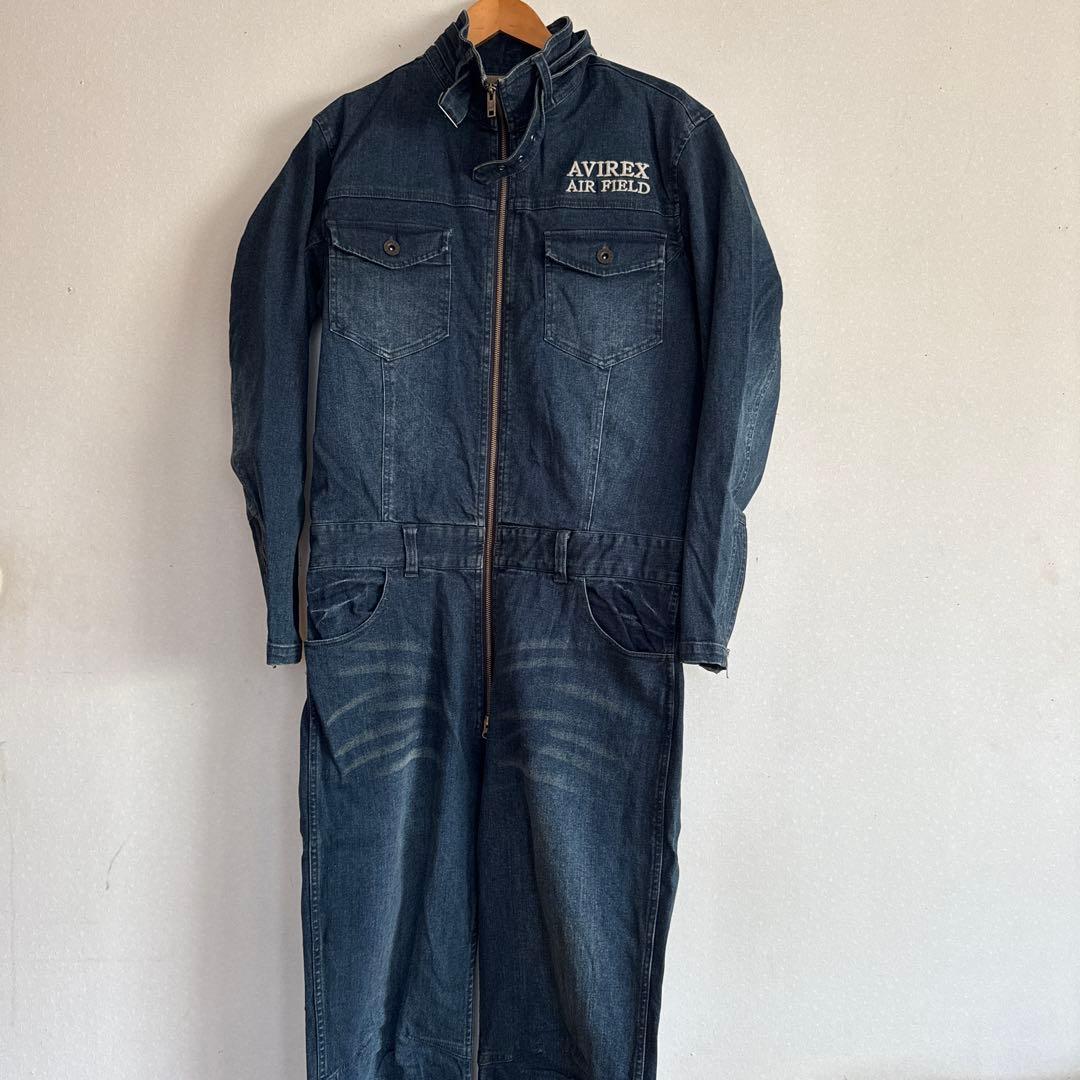 秀*隆様 AVIREX デニムオーバーオール　つなぎ　未使用