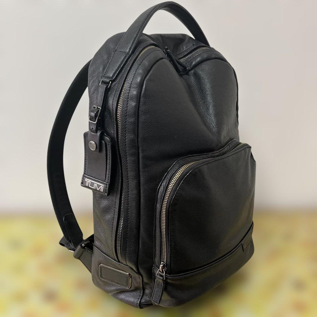 TUMI オールレザー　リュック　A4収納　希少サイズ