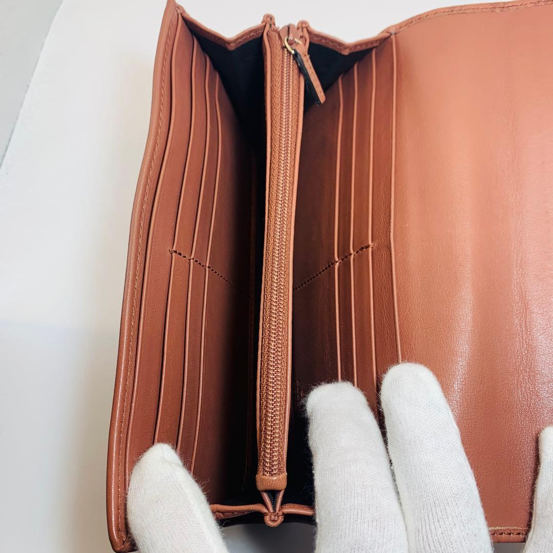 ⭐️GUCCI 長財布　グッチシマレザーゴールドプレート　ブラウン