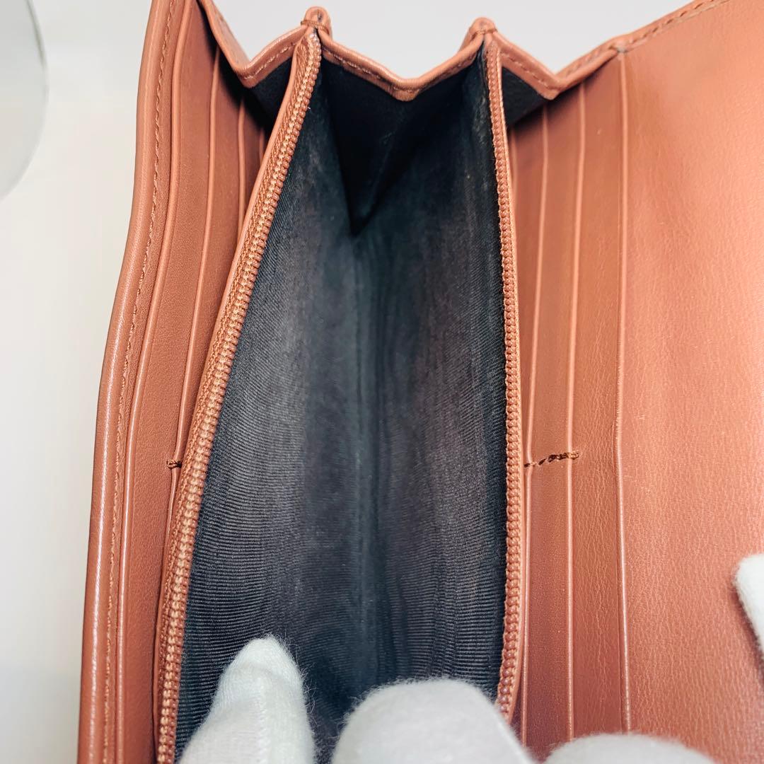 ⭐️GUCCI 長財布　グッチシマレザーゴールドプレート　ブラウン