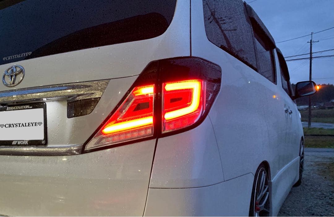 新品20ヴェルファイア/アルファード用ファイバーフルLEDテールV3クリアー