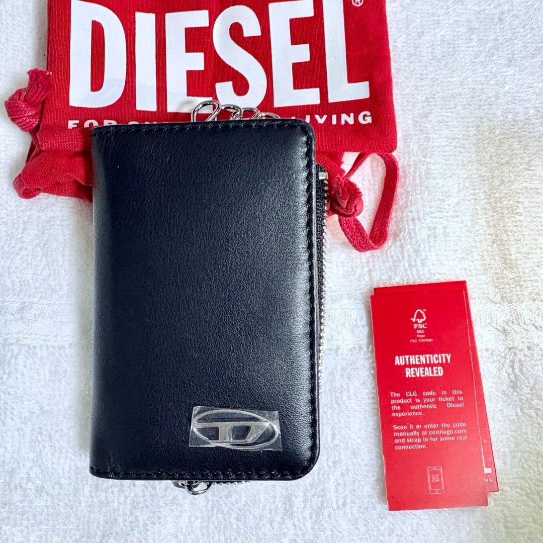 ディーゼル　X08429 小銭入付キーケース　黒