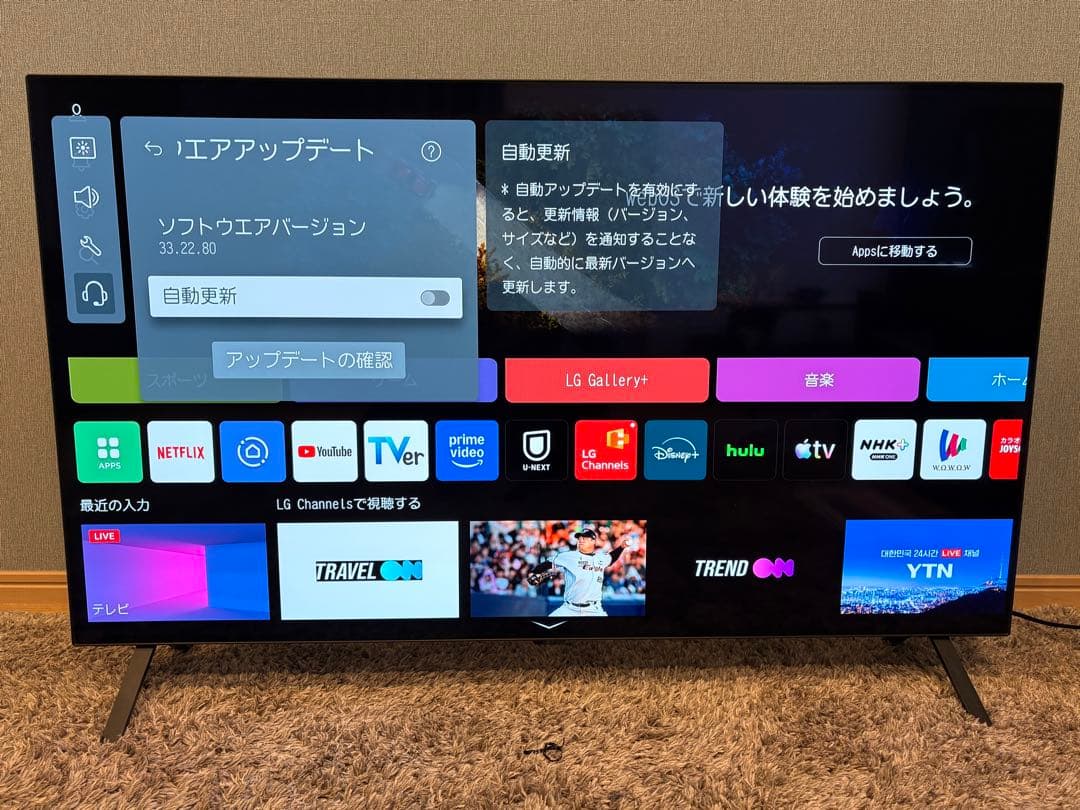 【動作確認済】LG有機EL48型 OLED48A2PJA 2022 年モデル