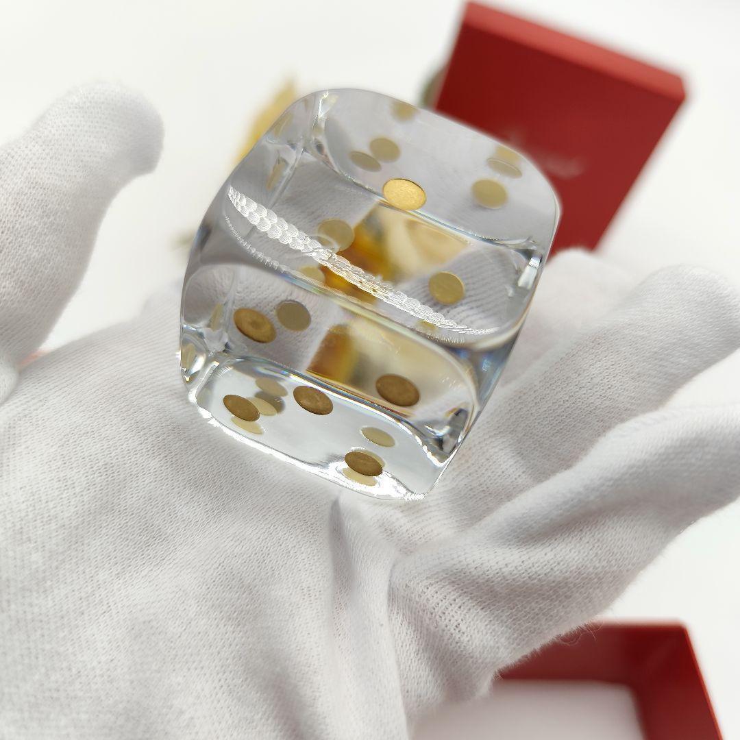 超希少 新品 バカラ クリスタルダイス サイコロ ゴールド 金彩
