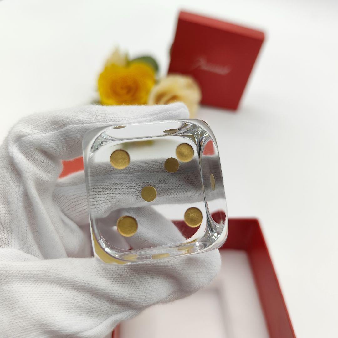 超希少 新品 バカラ クリスタルダイス サイコロ ゴールド 金彩