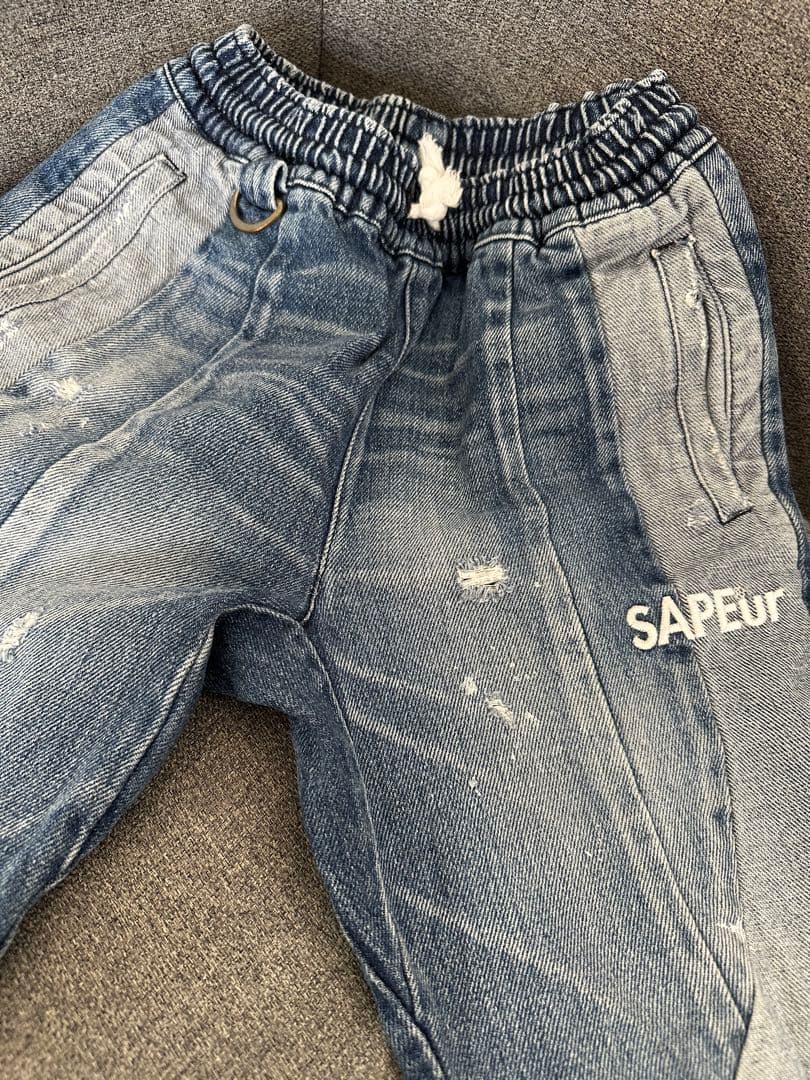 【キッズ用】SAPEur サプール　ヴィンテージデニムトラックパンツ