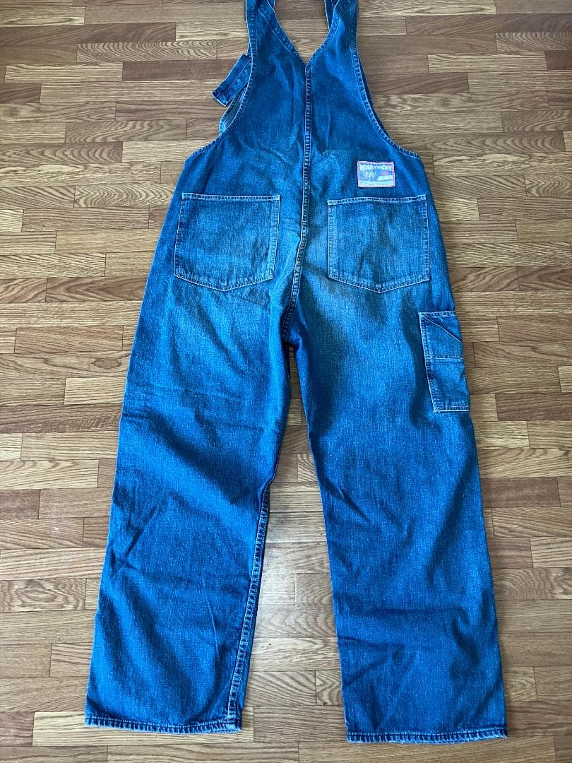 TCBジーンズデニム オーバーオール34インチ①