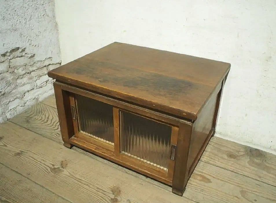 モールガラスの飾り棚　収納棚　ガラスケース　キャビネット　レトロ　ビンテージ