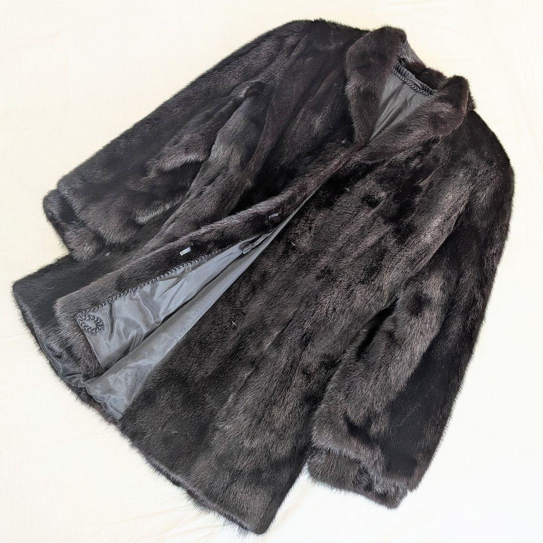 高級ミンクコート COFA認定 本毛皮 上品艶 女優襟