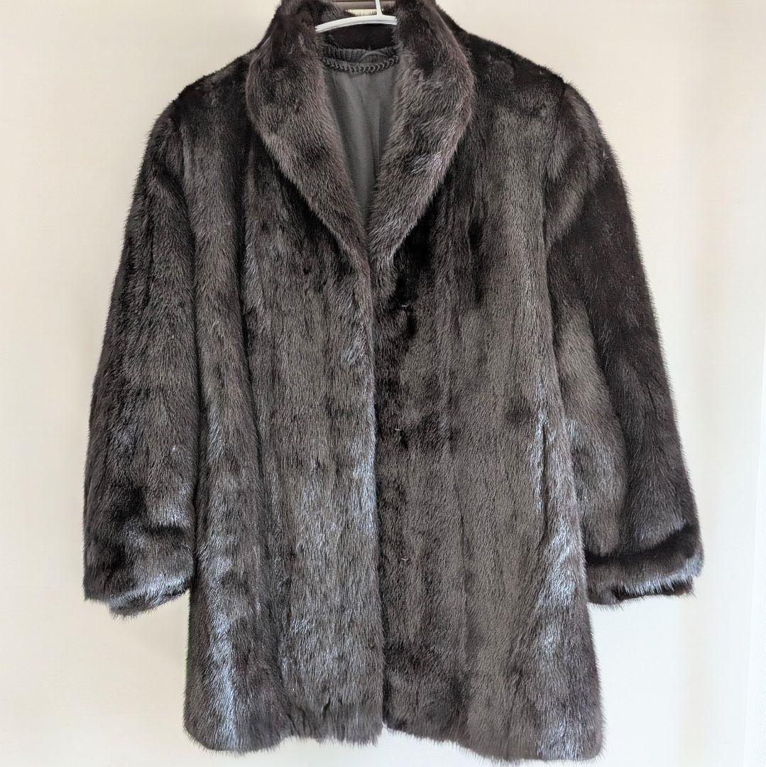 高級ミンクコート COFA認定 本毛皮 上品艶 女優襟