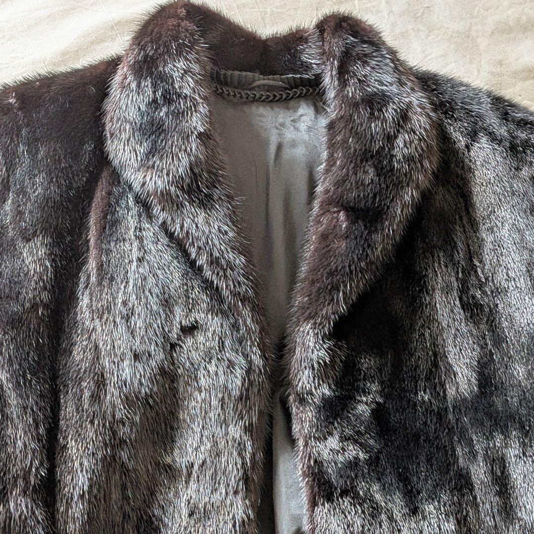 高級ミンクコート COFA認定 本毛皮 上品艶 女優襟
