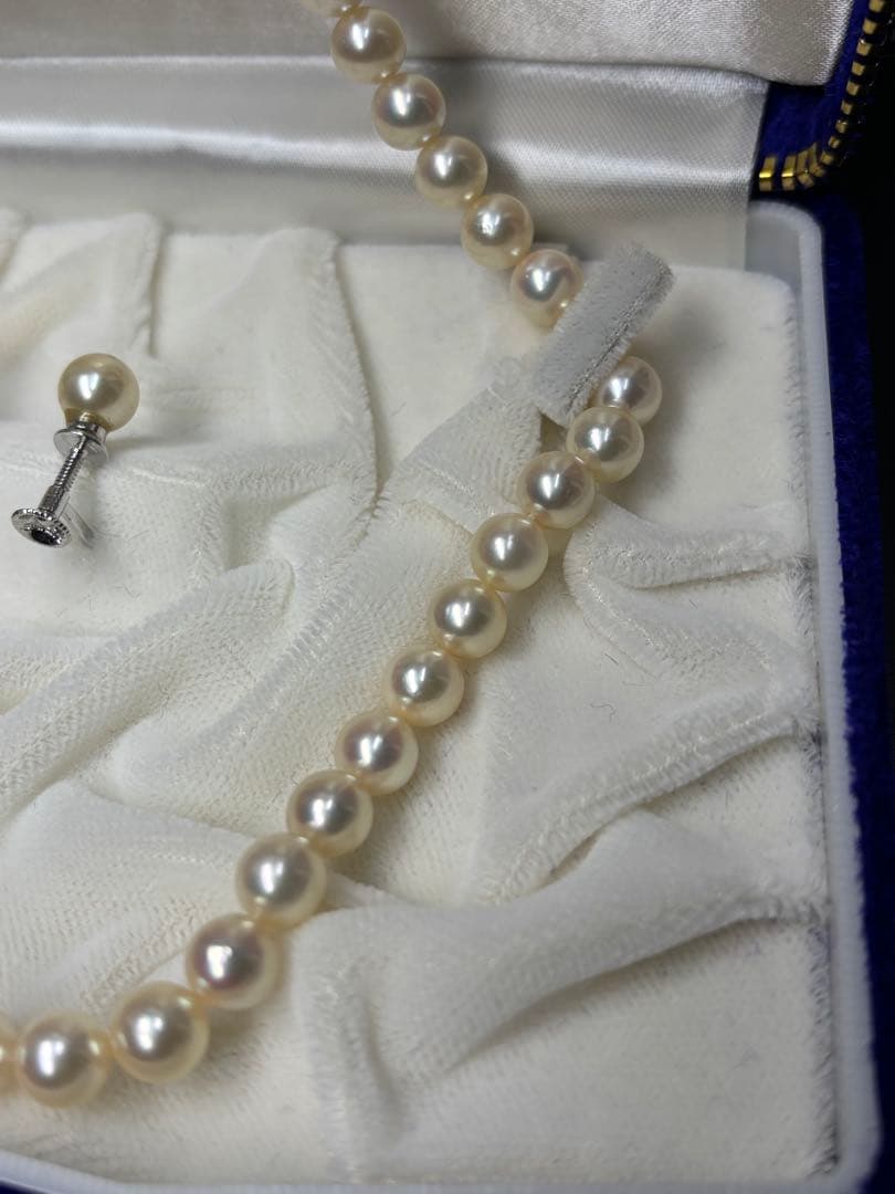 本真珠 パールネックレス イヤリング silver刻印 フォーマル アクセサリー