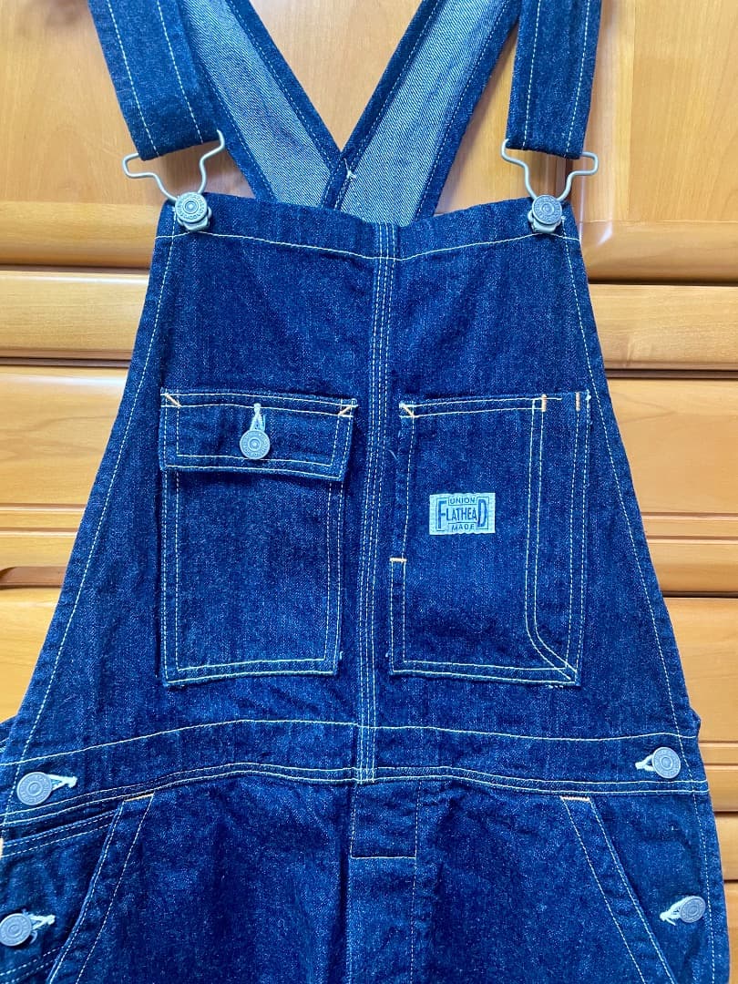 フラットヘッド　デニムオーバーオール　美品