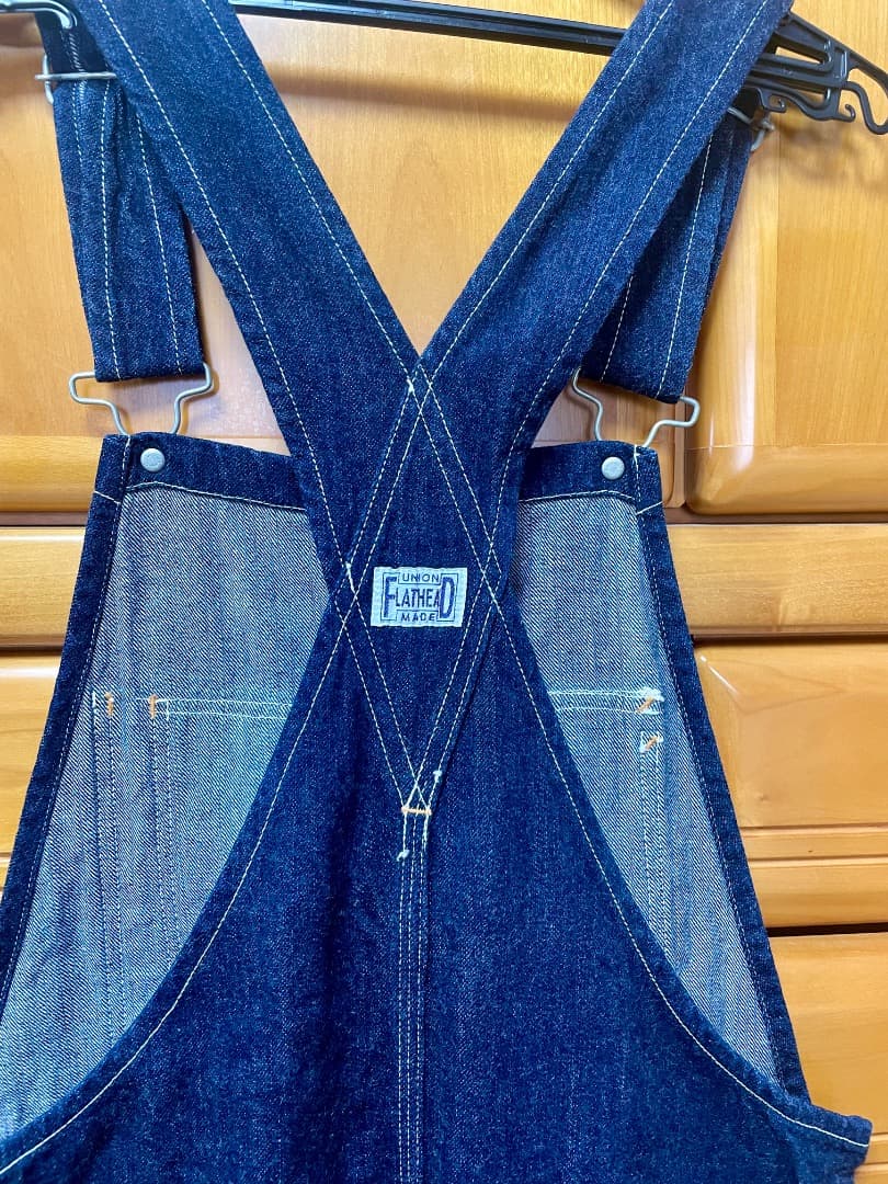 フラットヘッド　デニムオーバーオール　美品