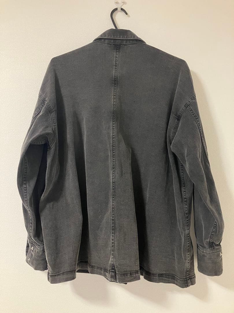 LA PEAU DE GEM /ブラックデニムカバーオール