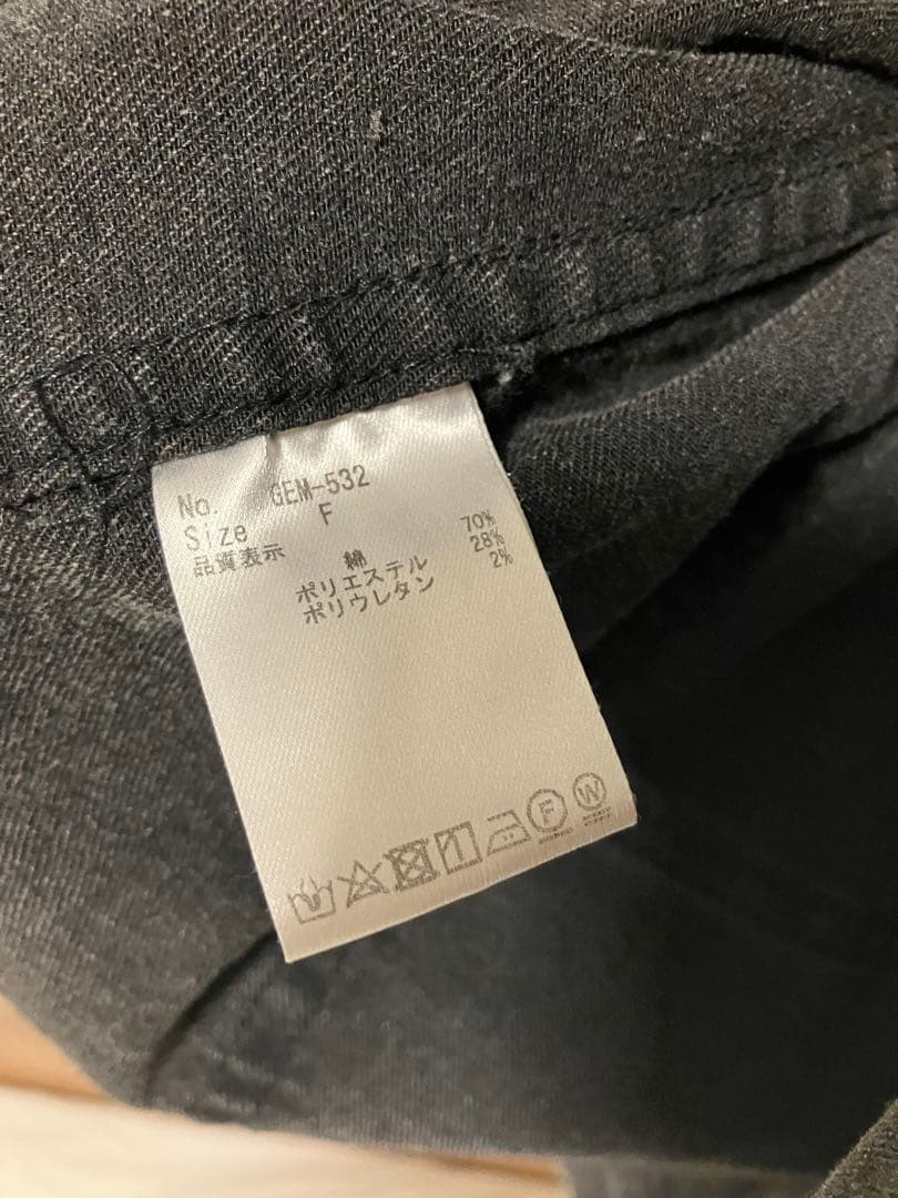 LA PEAU DE GEM /ブラックデニムカバーオール