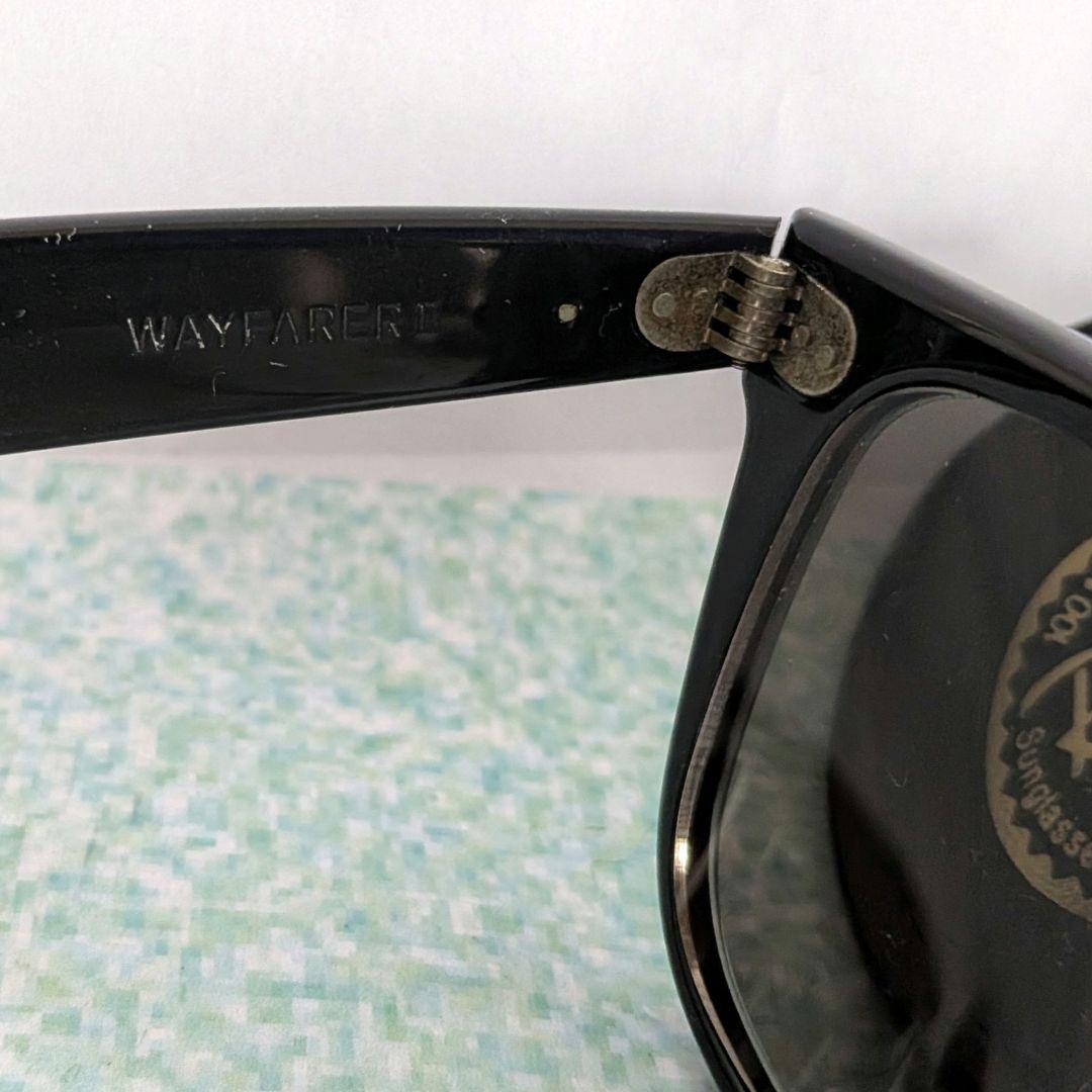 希少RayBanウェイファーラーII 54mm ブラック B&L刻印 ビンテージ
