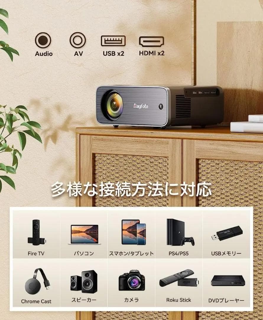プロジェクター 小型家庭用 大画面 スピーカー ホームシアター 15000lm