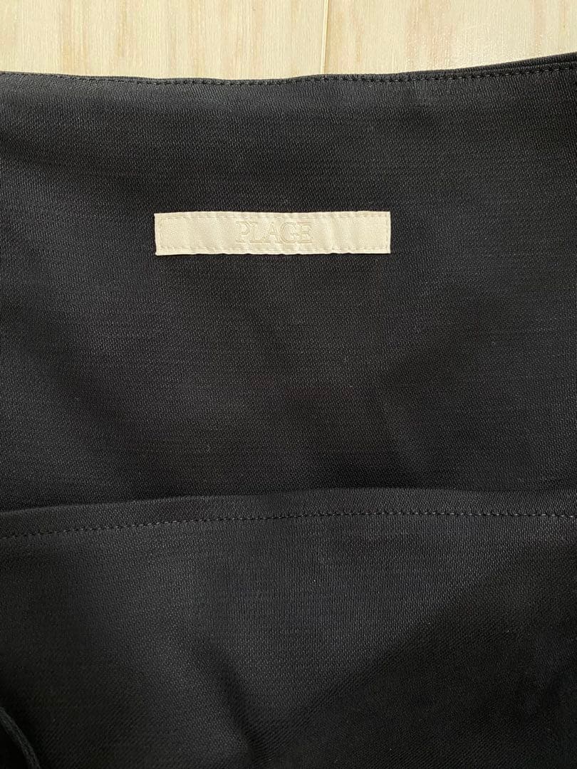 Plage fibril linen 混 キャミソール ブラック タグ付き