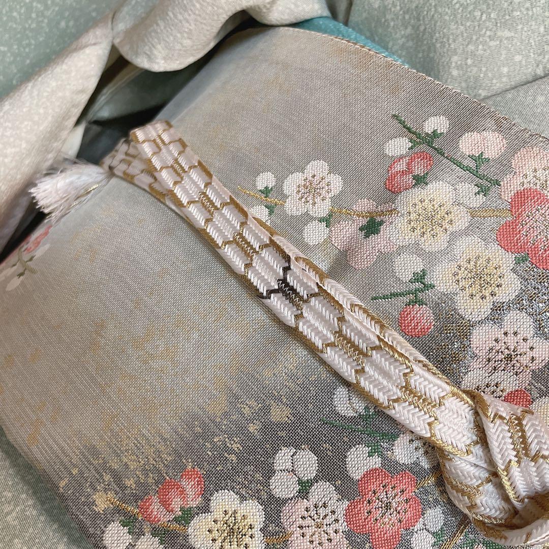 訪問着　フルセット　叩き染　爽やかなお色味　着物　L3