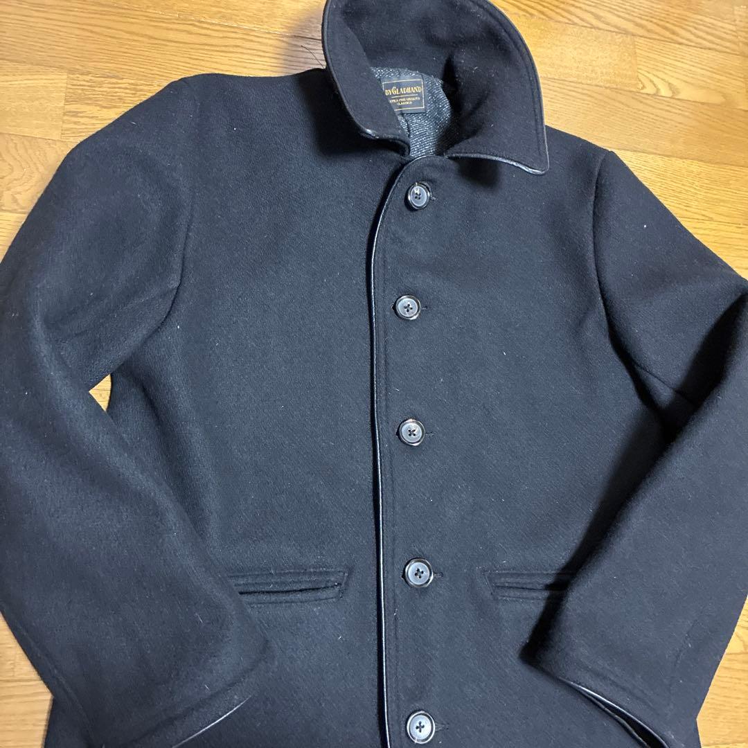 マ*ー様 BY GLADHAND ウールコート ジャケット ブラック L美品グラ