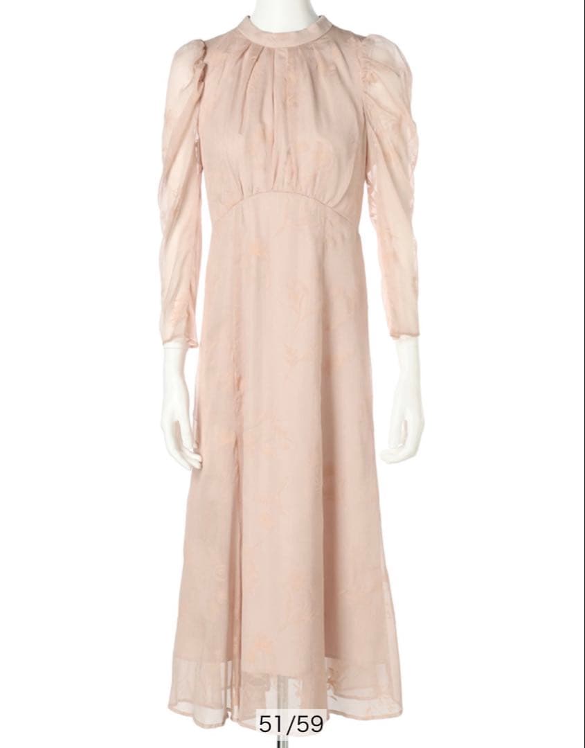 JUSGLITTY フロッキープリントワンピース