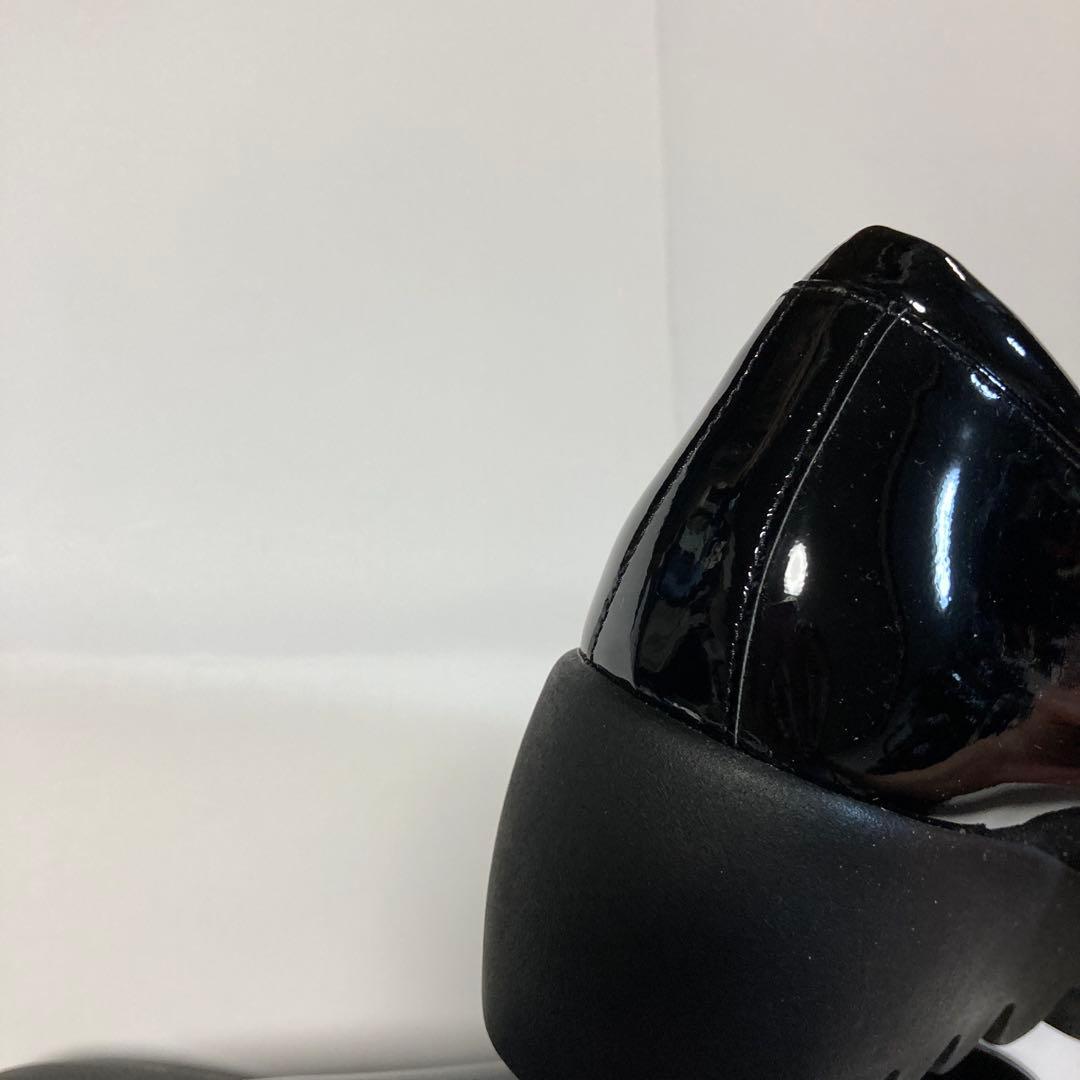 ヒルズアベニュー✳︎エナメルウエッジソールパンプス✳︎軽量✳︎サイズ22.5cm✳︎新品