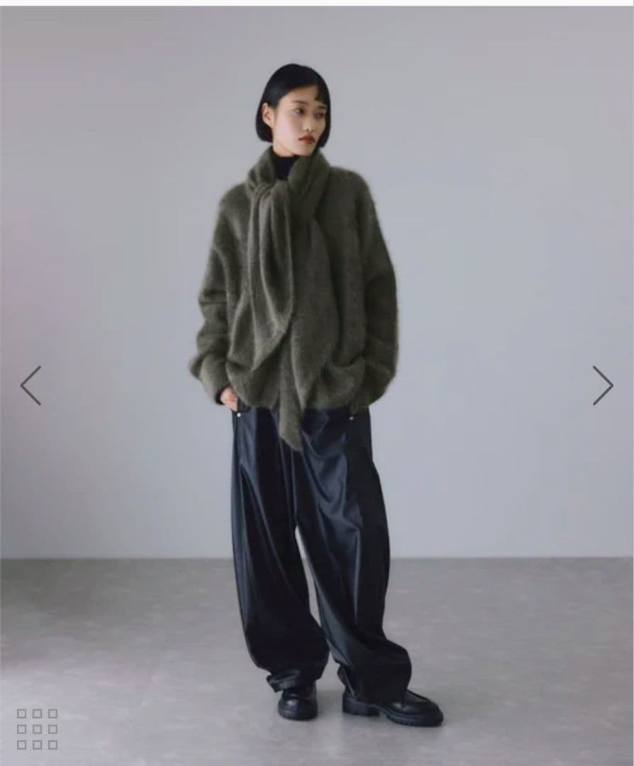 未使用　ADAM ET ROPE FEMME グロスボンディングコクーンパンツ