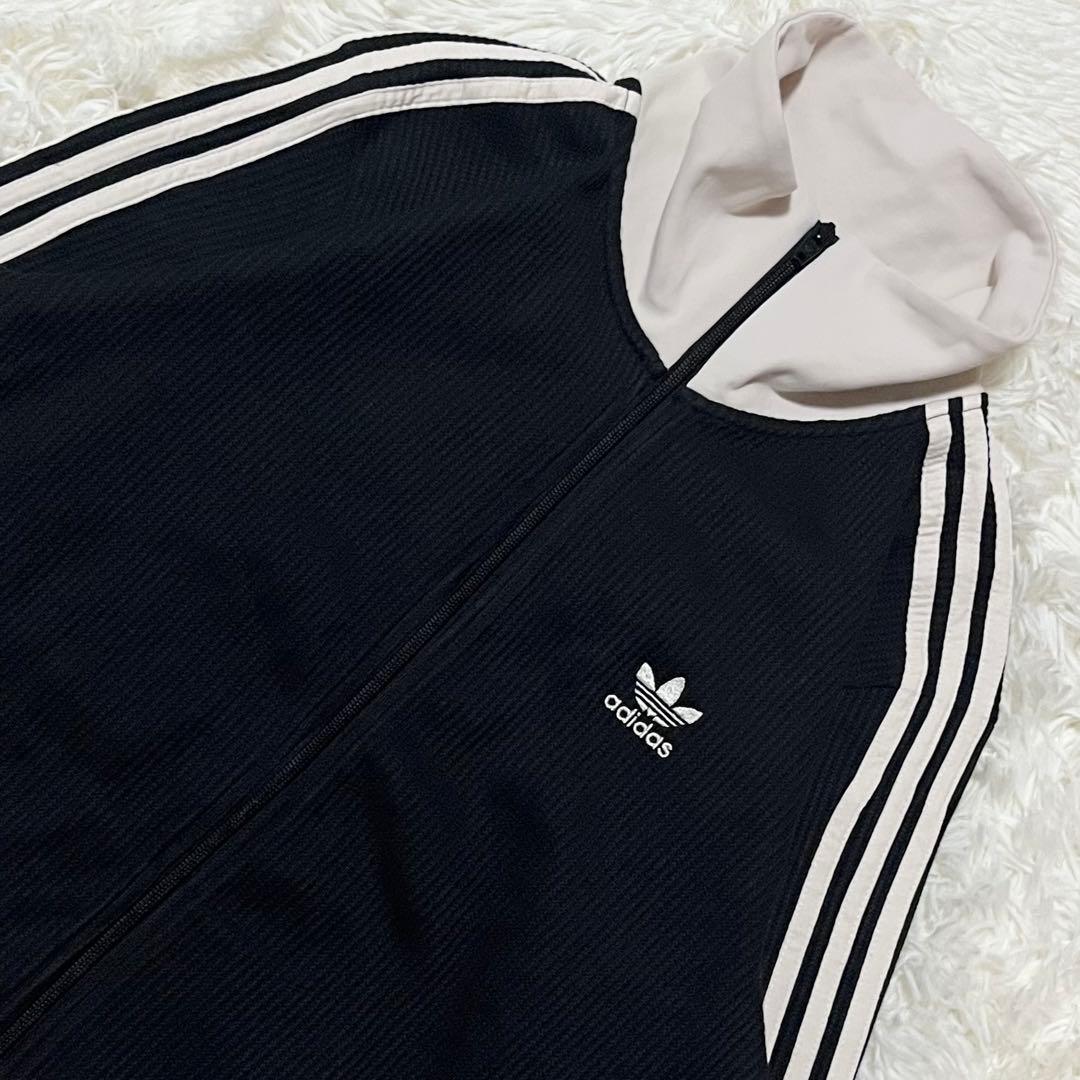 タグ付 韓国限定アディダス ワッフル ベッケンバウアー トラックトップ L 黒