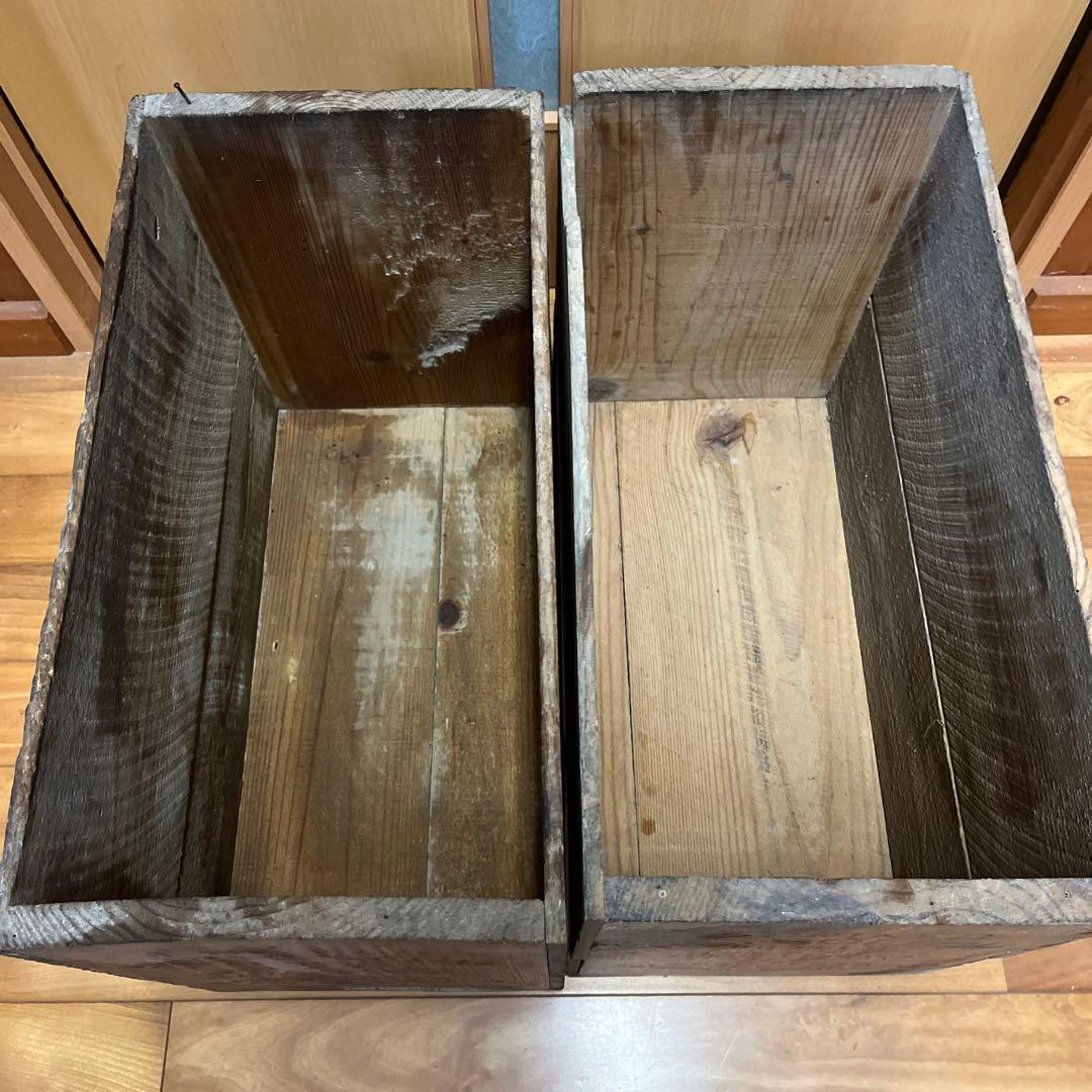 アメリカの古い石油会社のロゴ入り　木箱2個