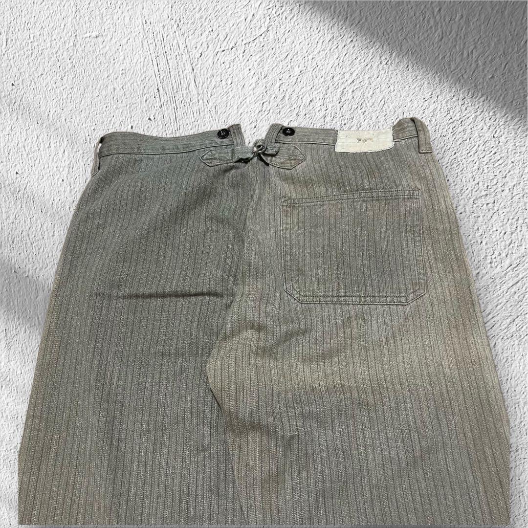 WAREHOUSE ウエアハウス ヘリンボーン ワークパンツ W34シンチバック