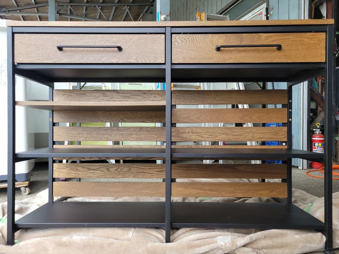 インダストリアル風 LOWYA Clamo カウンターテーブル 幅120cm