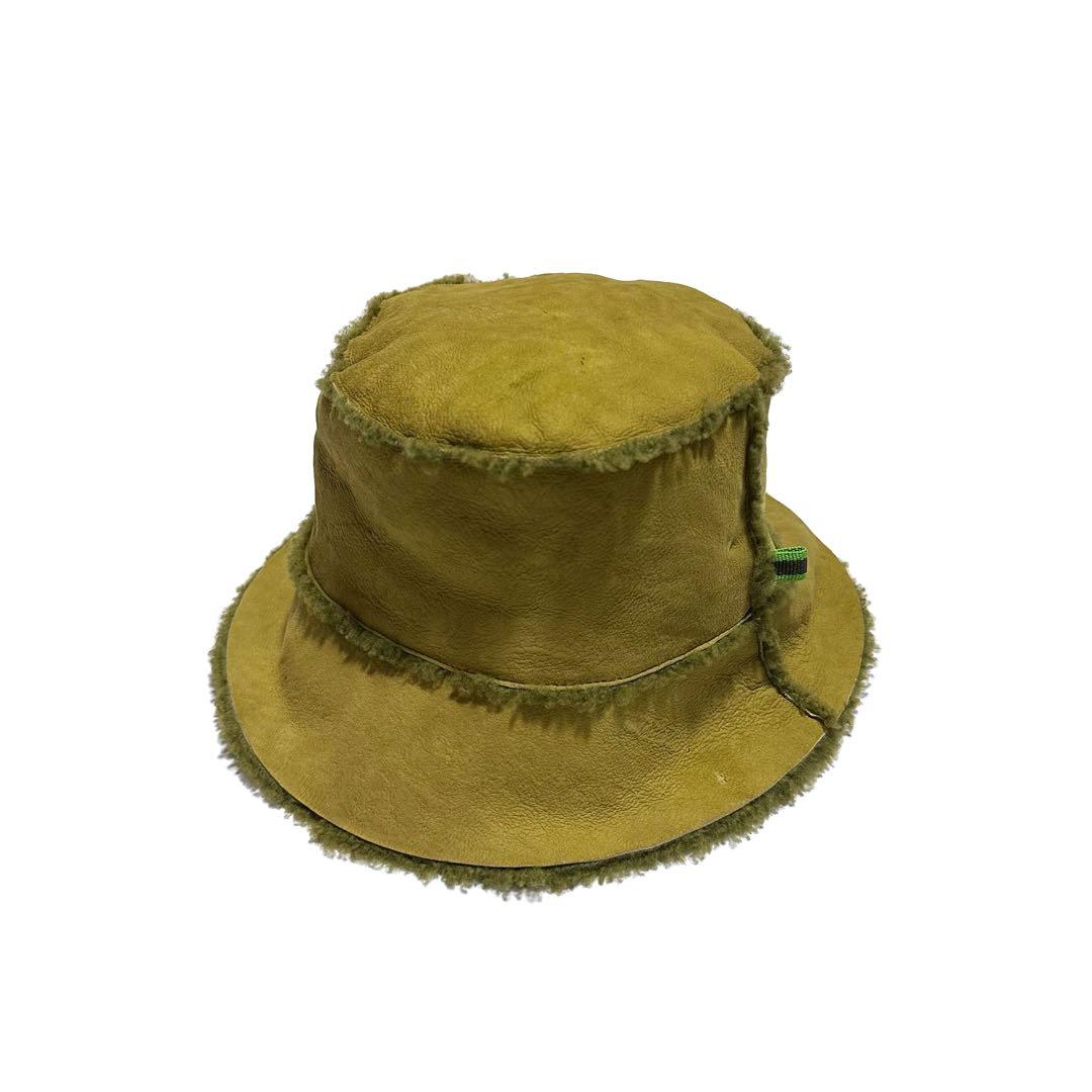 MIU MIU ミュウミュウ ムートンハット レザー メンズ 帽子 キャップ