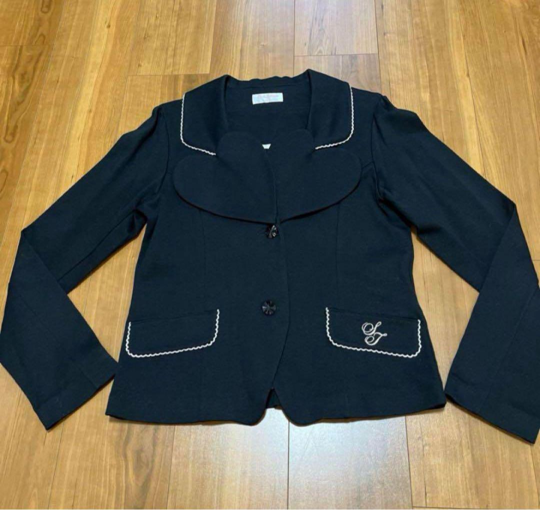 シャーリーテンプル　黒ハート襟ジャケット&ショーパン