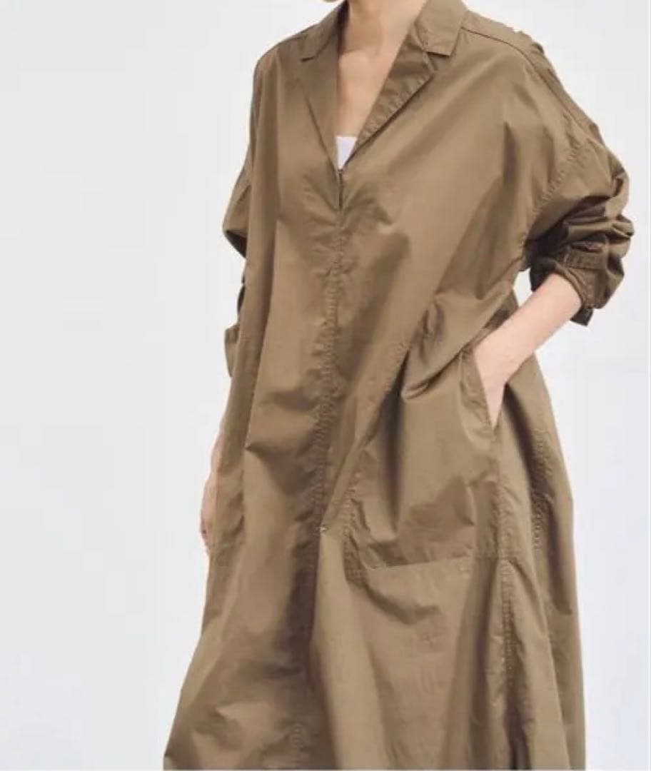 イエナ　ハイカウントツイルシャツワンピース