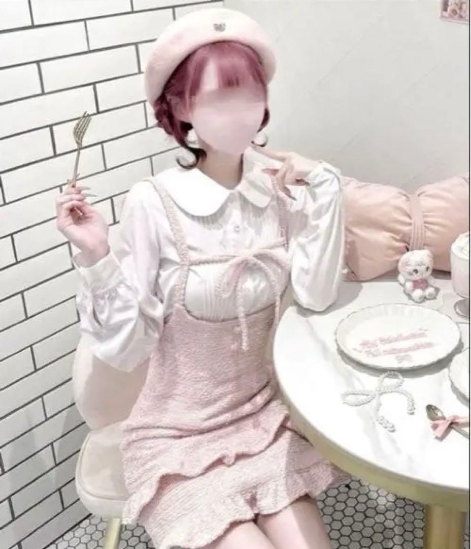 ハニーミュウリボンツイードセットアップ XS