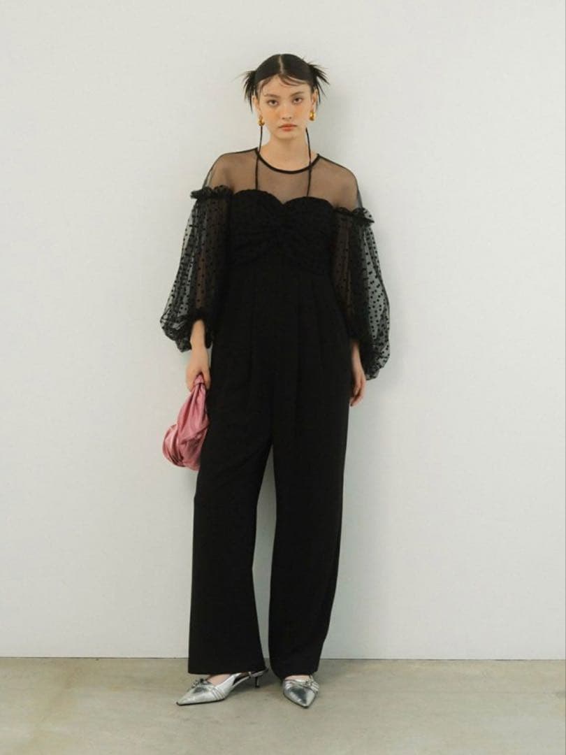 スーツ・フォーマル・ドレス ANDRESD flocky dot pants dress