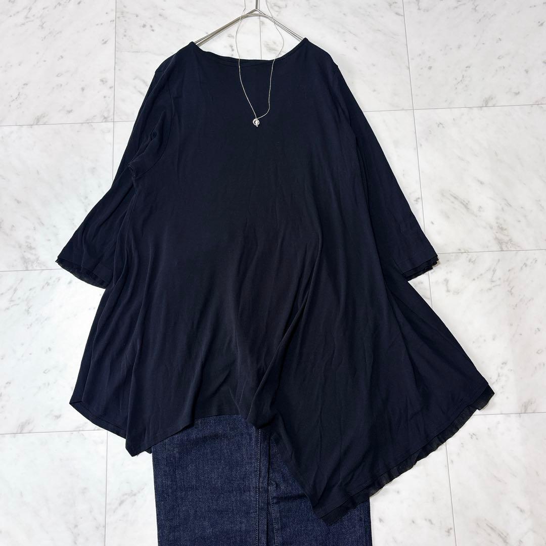 美品 センソユニコ 芽風 アシンメトリー 変形 チュニック ワンピース チュール