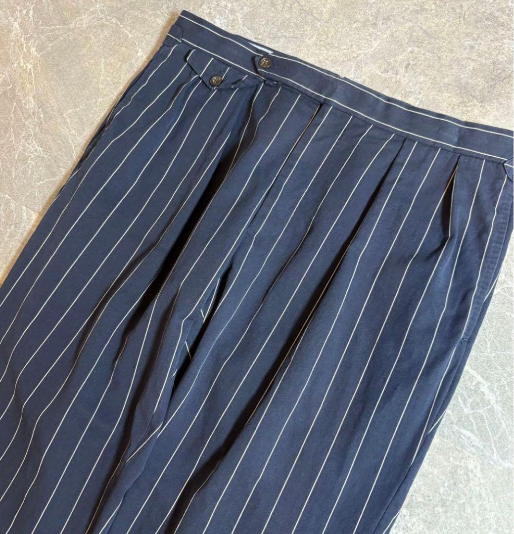 Ralph Lauren 2タック ピンストライプスラックス　ヴィンテージ