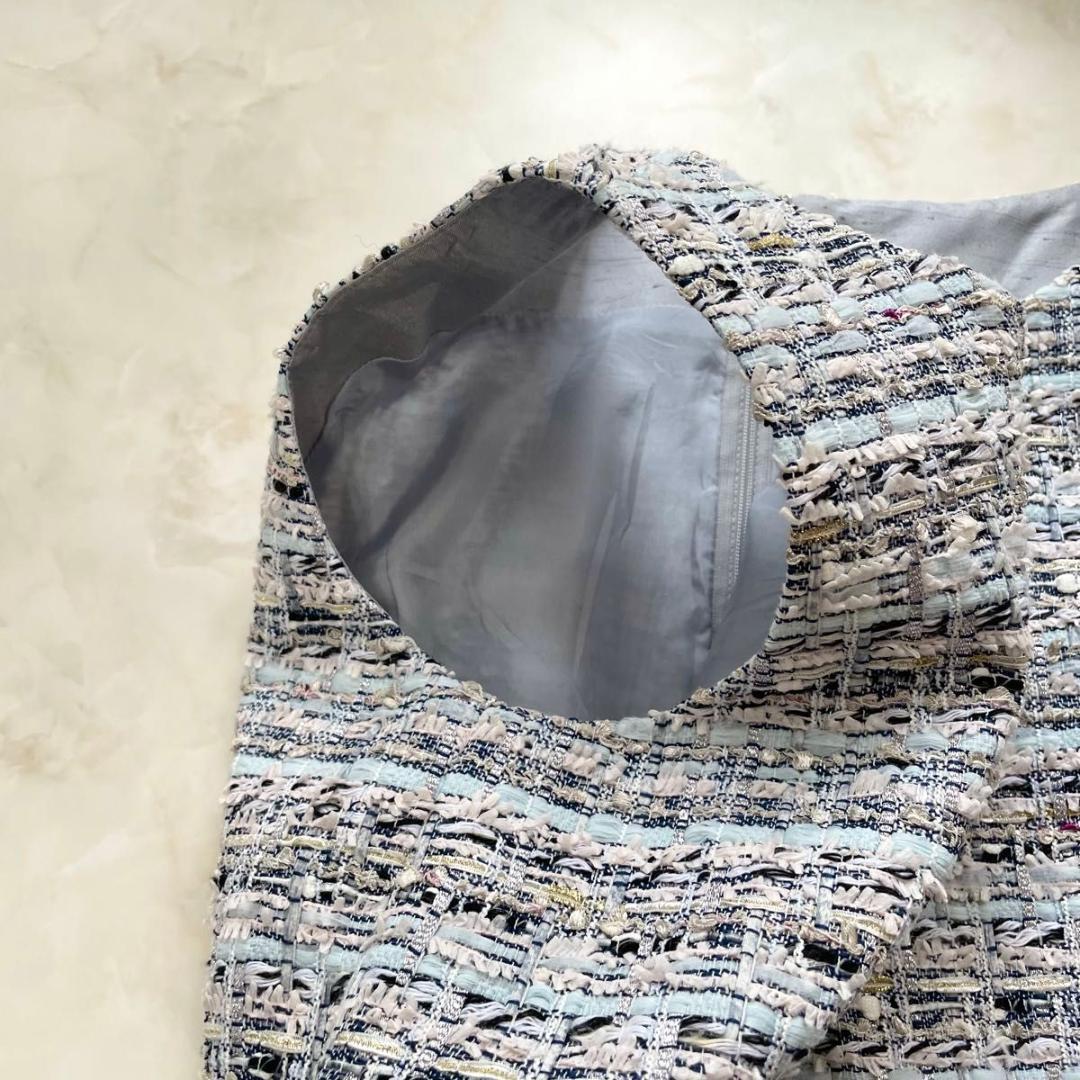 【美品】ANAYI MALHIA KENT ミックスラメツイードワンピース M