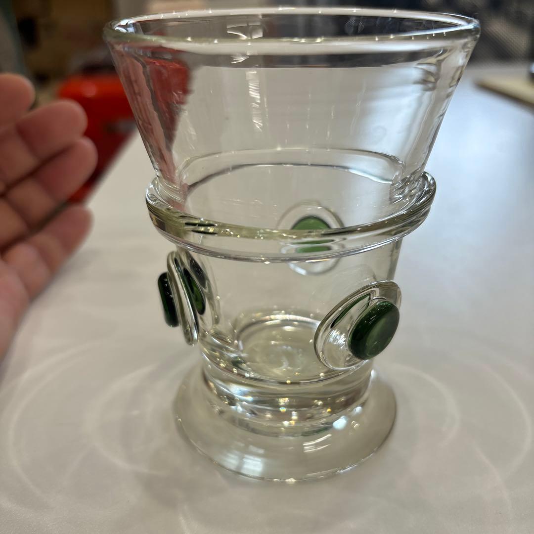 【ブルーグレー】N10072 船木倭帆　作　プラントグラス　吹きガラス