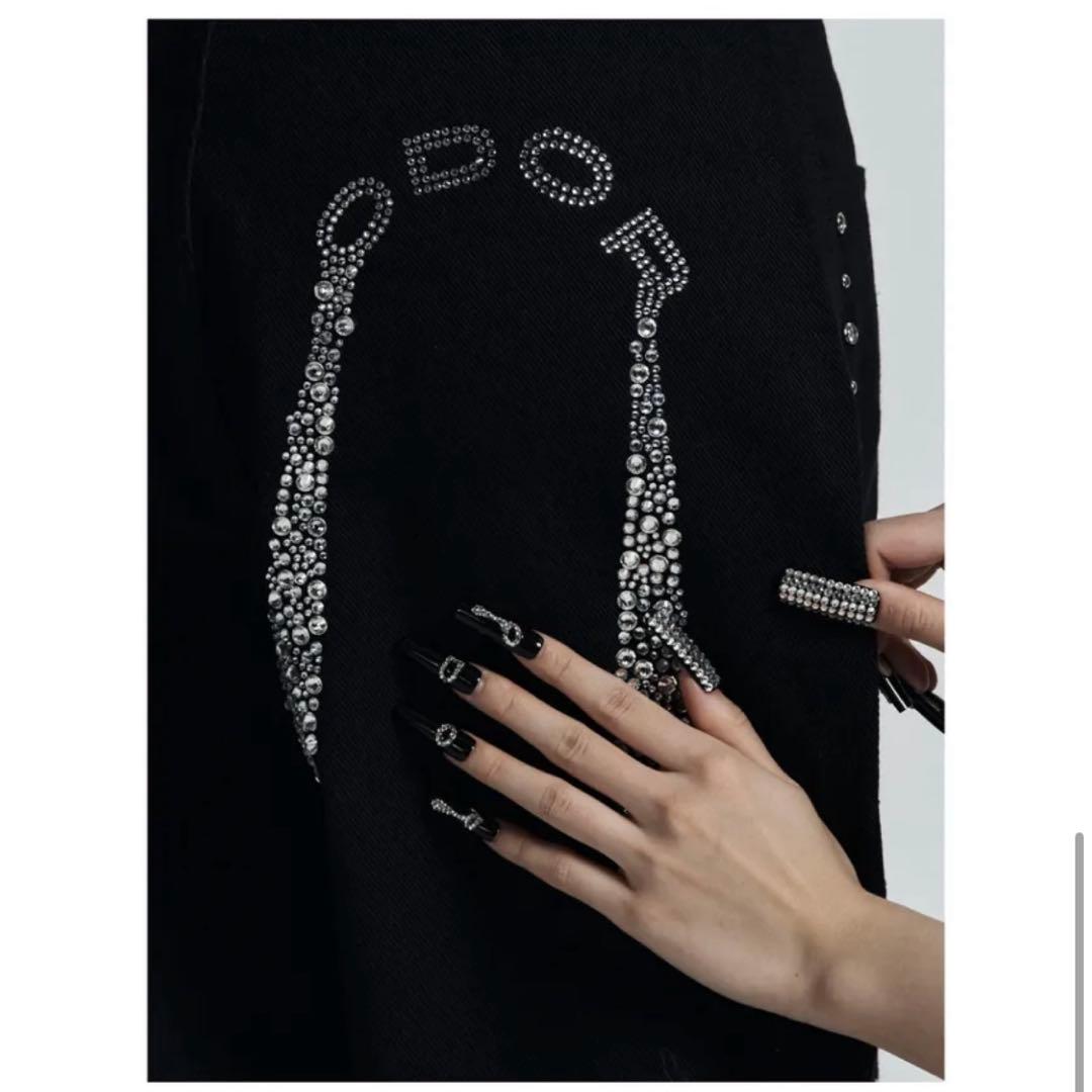 パンツ ODOR Cris studded pants