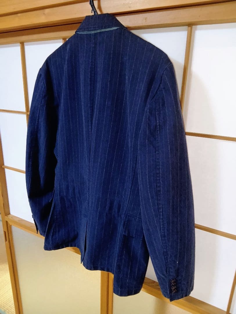 ラルフローレンRUGBY ネイビー ストライプ テーラードジャケットベスト