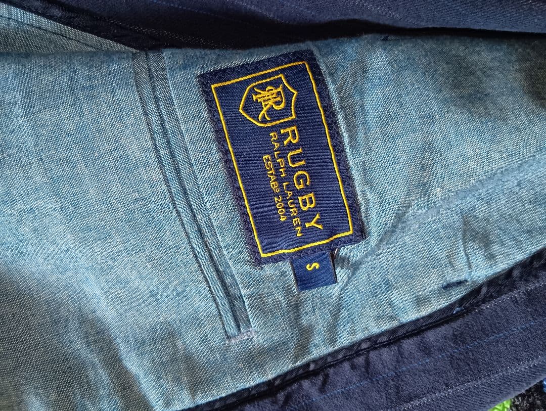 ラルフローレンRUGBY ネイビー ストライプ テーラードジャケットベスト