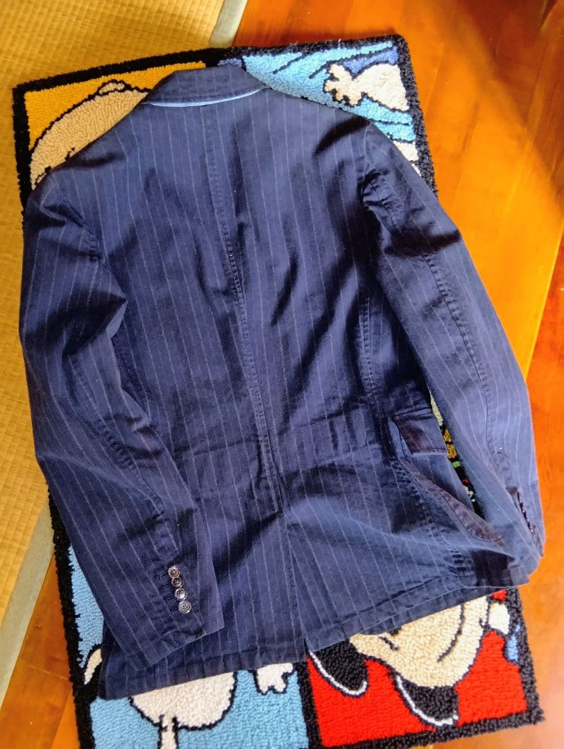 ラルフローレンRUGBY ネイビー ストライプ テーラードジャケットベスト