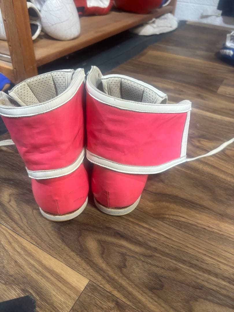 Mizuno ボクシングシューズ ホワイト/ピンク エナメル