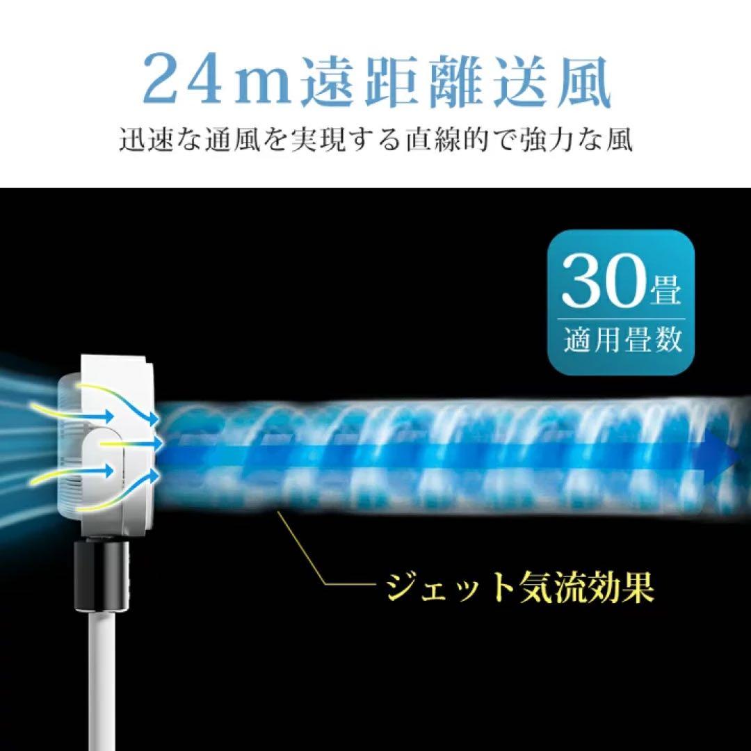 新品 サーキュレーター扇風機 おしゃれ 3D首振り AI自動調節 マイナスイオン