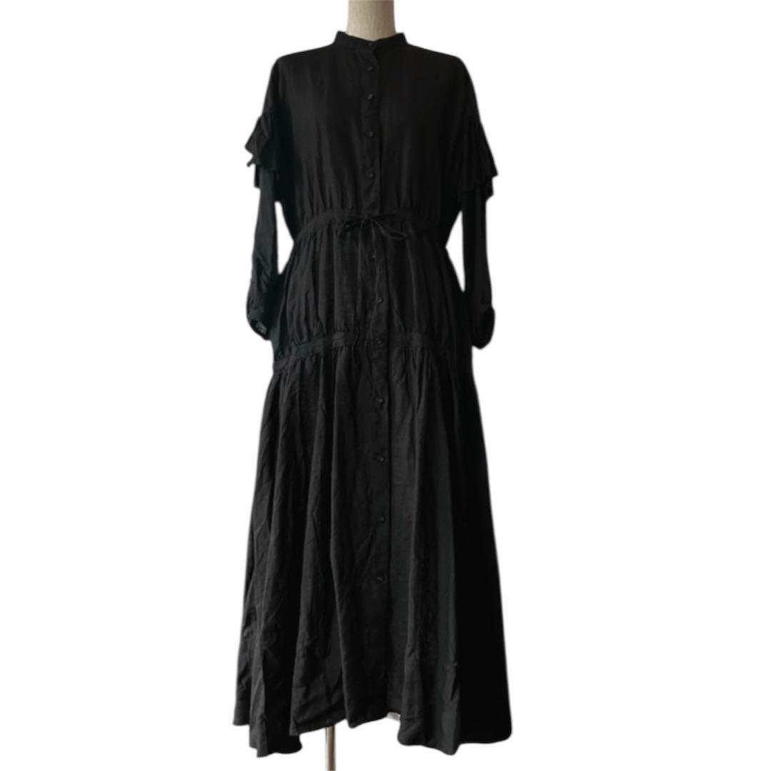 HALLELUJAH ハレルヤ シュミーズアラレーヌ 黒40 ロングワンピース