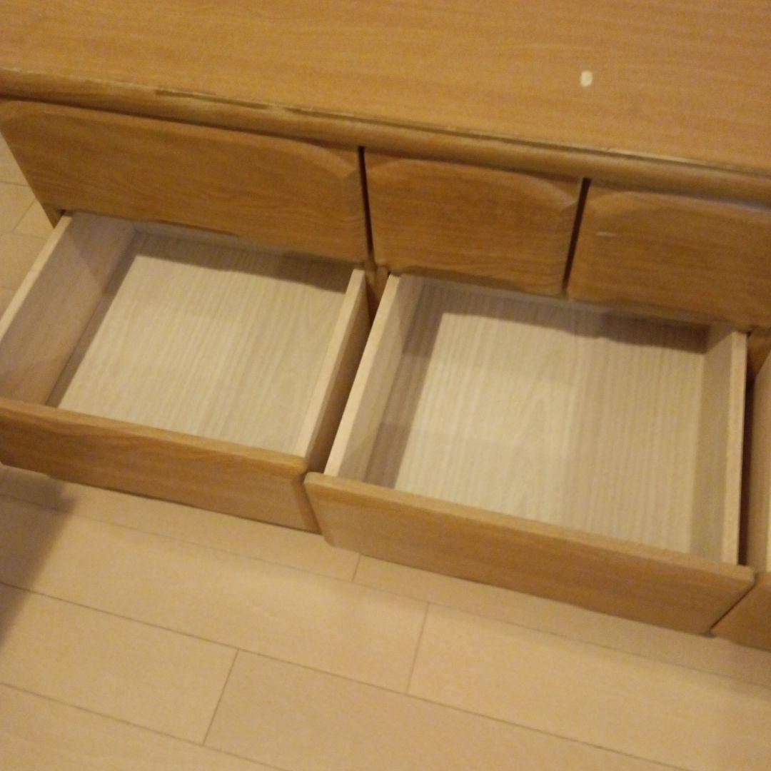 ナチュラルウッド収納チェスト 6引き出し