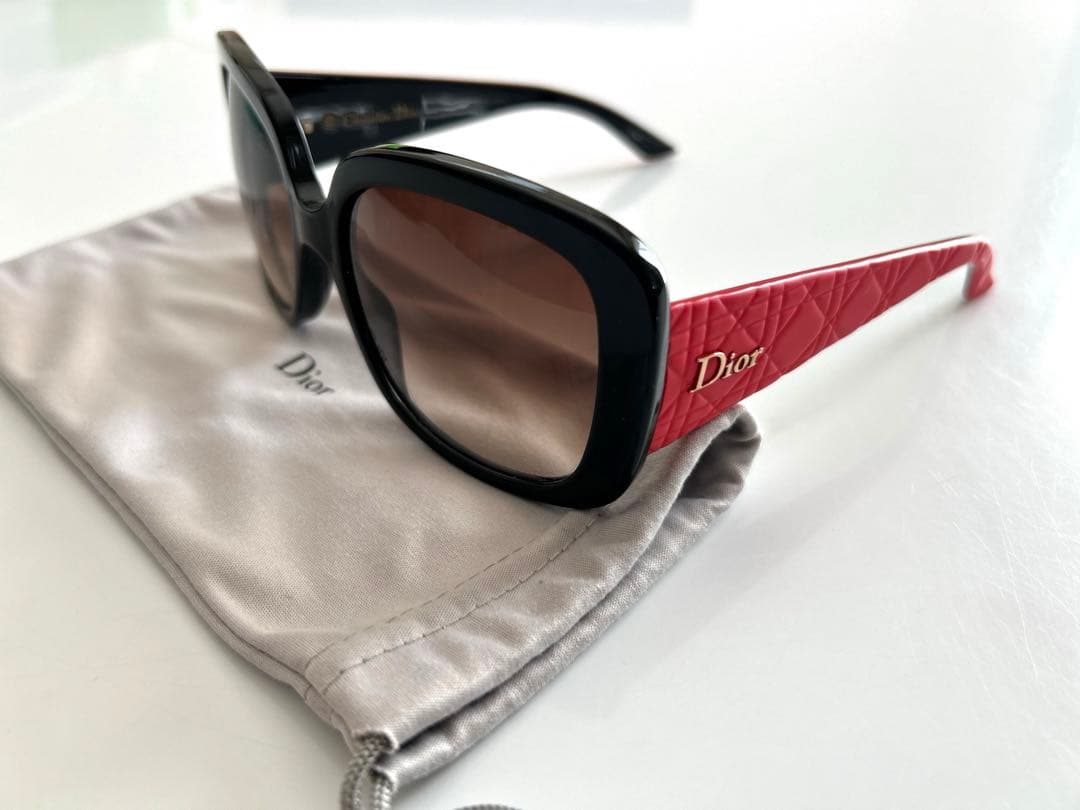 Dior サングラス ブラック レッド